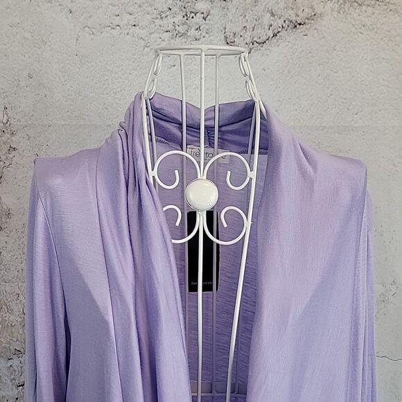 Free To Live NWT Lavender Drape Neck Women's Top Size L - Picture 2 of 10
